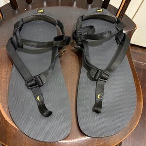 Luna Mono Winged Edition Sandal Men 12 Black Minimalist Barefoot Vibram